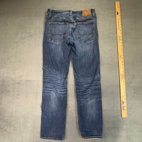 American Eagle Outfitter Jeans Mens Distressed Destroy Slim Flex Blue 31x32 - Picture 5 of 13